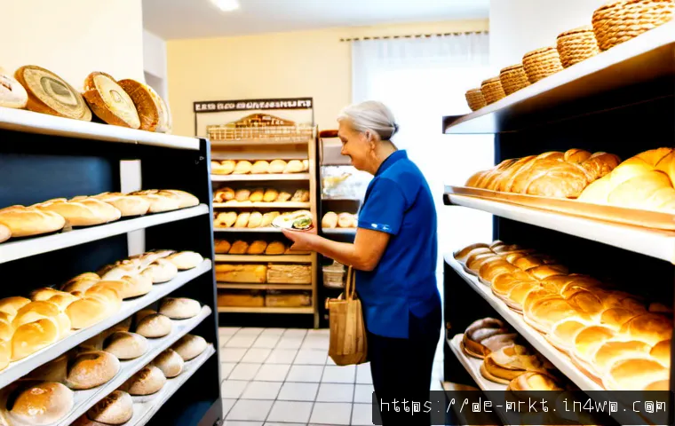 Home 17 행동경제학을 통한 가격 정책 수립 - Photorealistic German neighborhood bakery interior, a thoughtful shop owner arranging three identica...